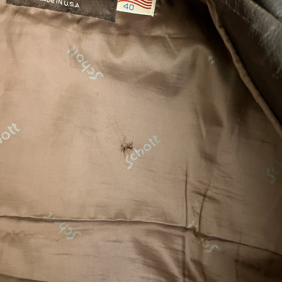 Schott レザージャケット 古着・中古-8枚目のアイテム画像