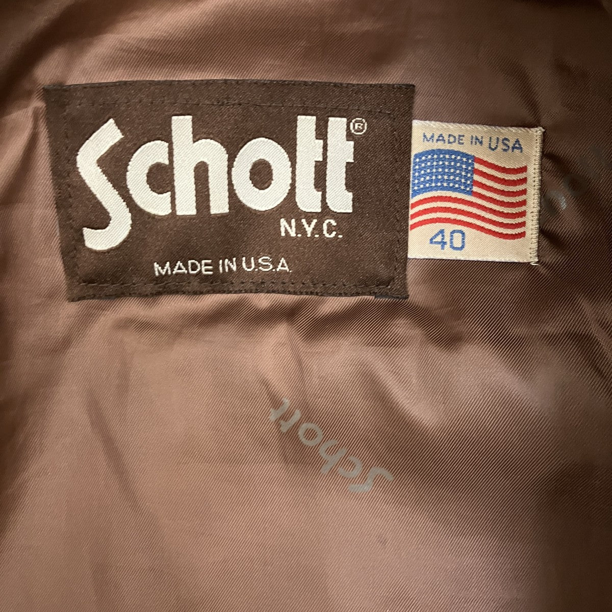 Schott レザージャケット 古着・中古-9枚目のアイテム画像