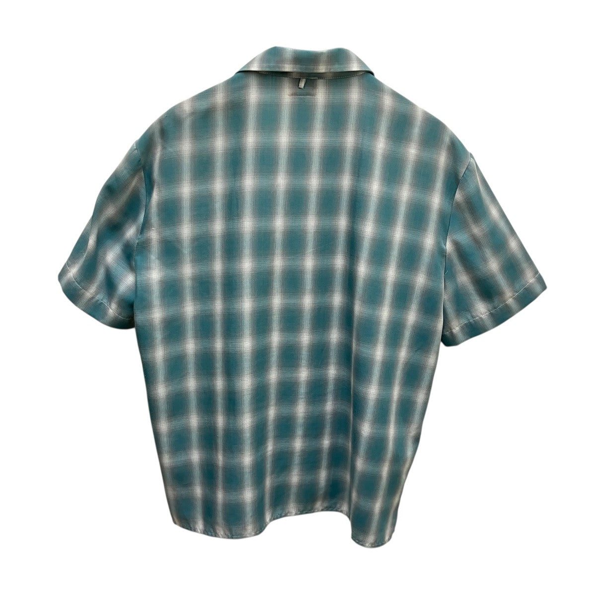 BIG MIKE オンブレーチェック半袖シャツ 古着・中古-3枚目のアイテム画像