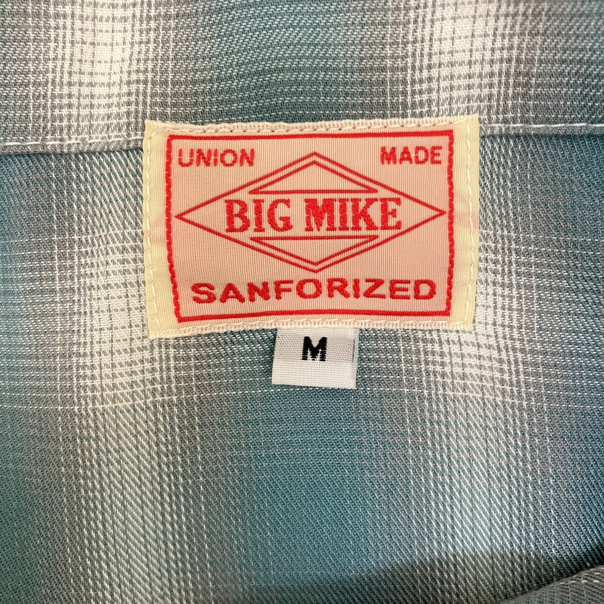 BIG MIKE オンブレーチェック半袖シャツ 古着・中古-6枚目のアイテム画像