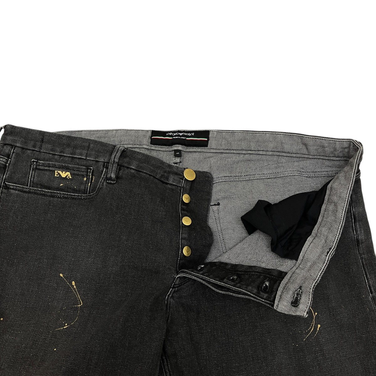 EMPORIO ARMANI ブラックジーンズ3Z1J00 1D81Z 古着・中古-3枚目のアイテム画像