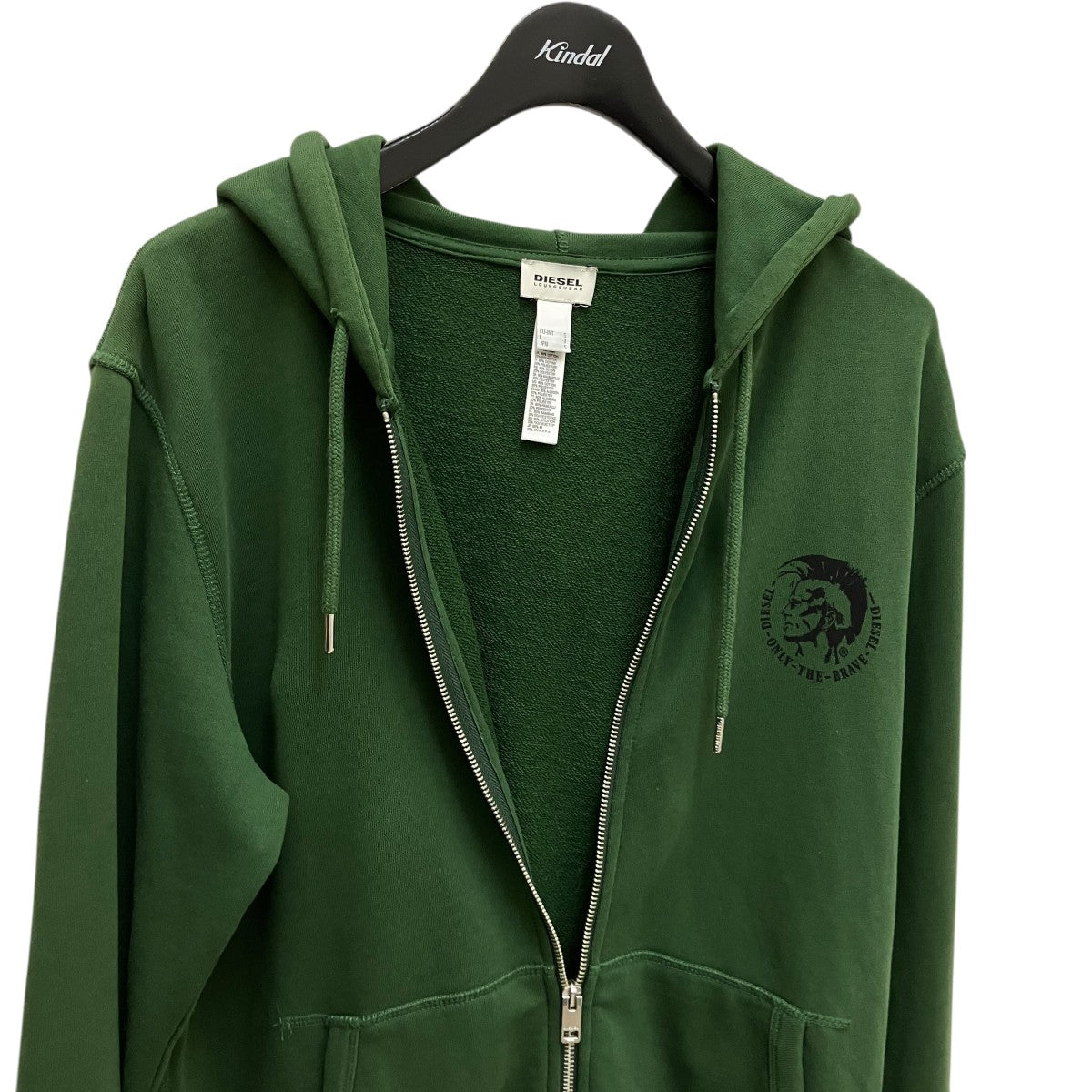DIESEL モヒカンロゴジップパーカー 古着・中古-4枚目のアイテム画像