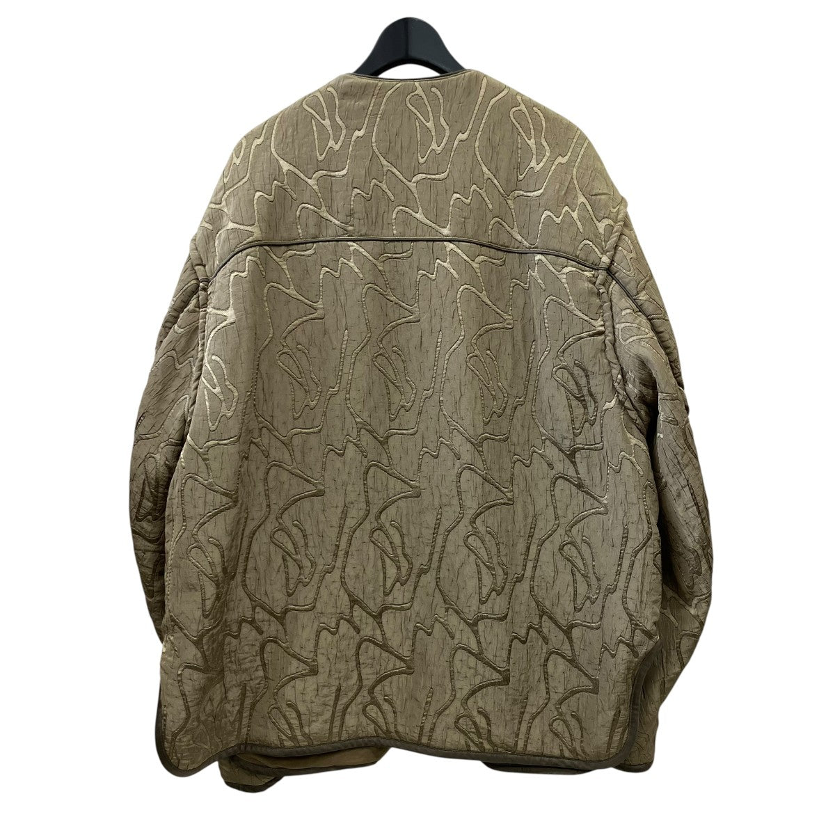23AWJacquard Piping Blousonノーカラー中綿ジャケット12310104