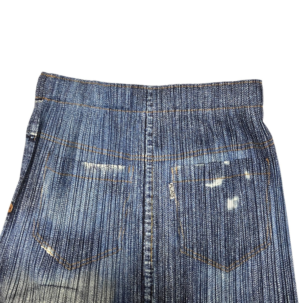 PLEATS PLEASE 07SSデニム転写柄スカートPP71-JG532 古着・中古-5枚目のアイテム画像