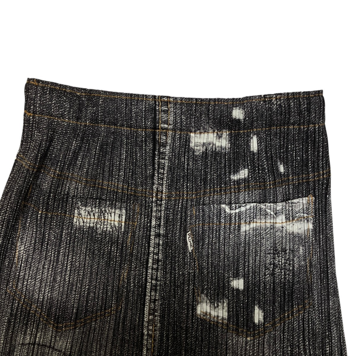 PLEATS PLEASE 07SSデニム転写柄スカートPP71-JG532 古着・中古-5枚目のアイテム画像