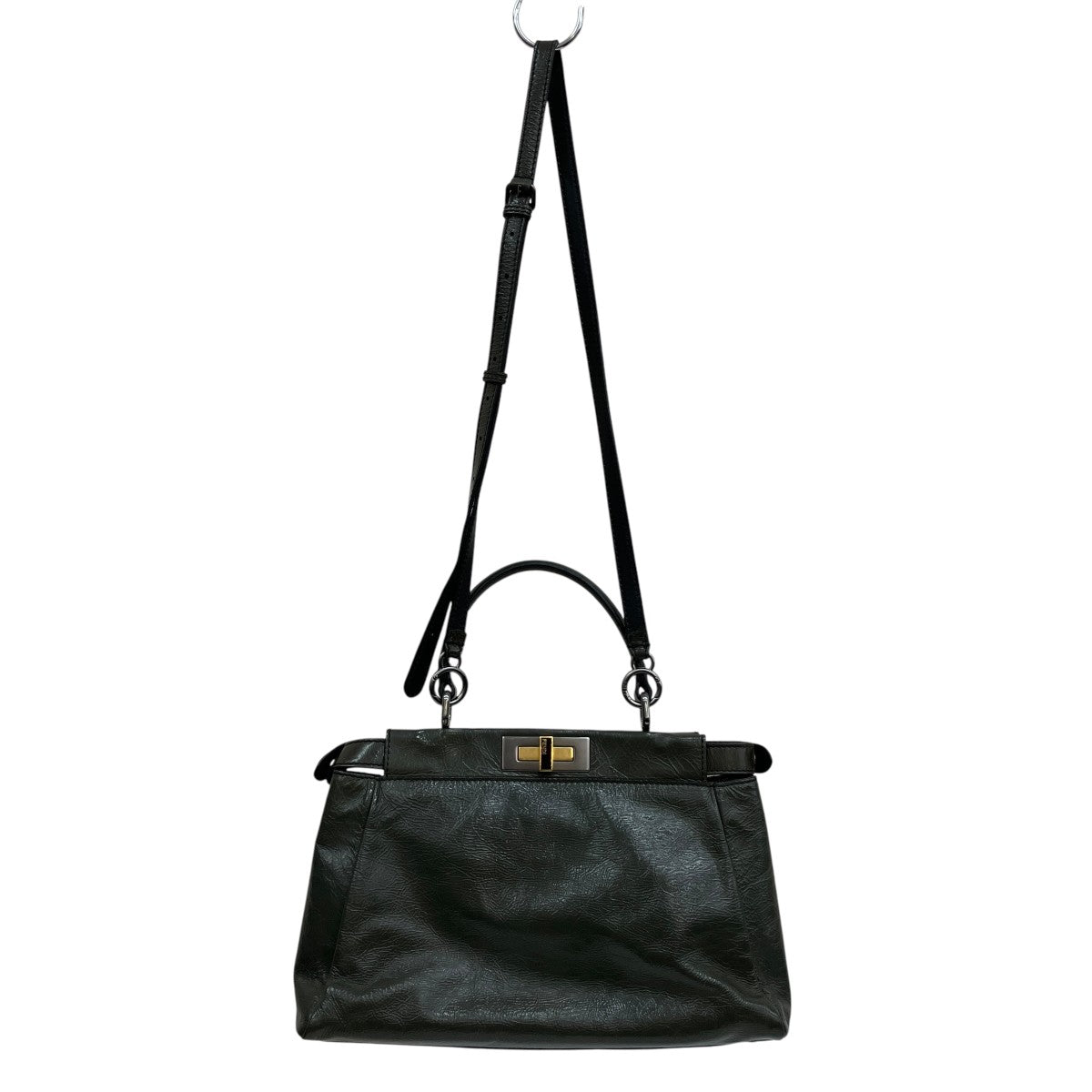 FENDI ピーカブー エナメルショルダーバッグ 古着・中古-2枚目のアイテム画像