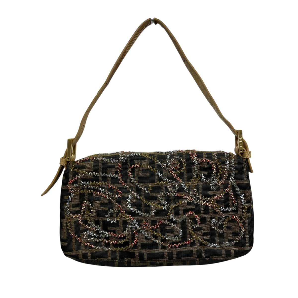 FENDI マンマバケット ビジューズッカ柄ショルダーバッグ 古着・中古-3枚目のアイテム画像