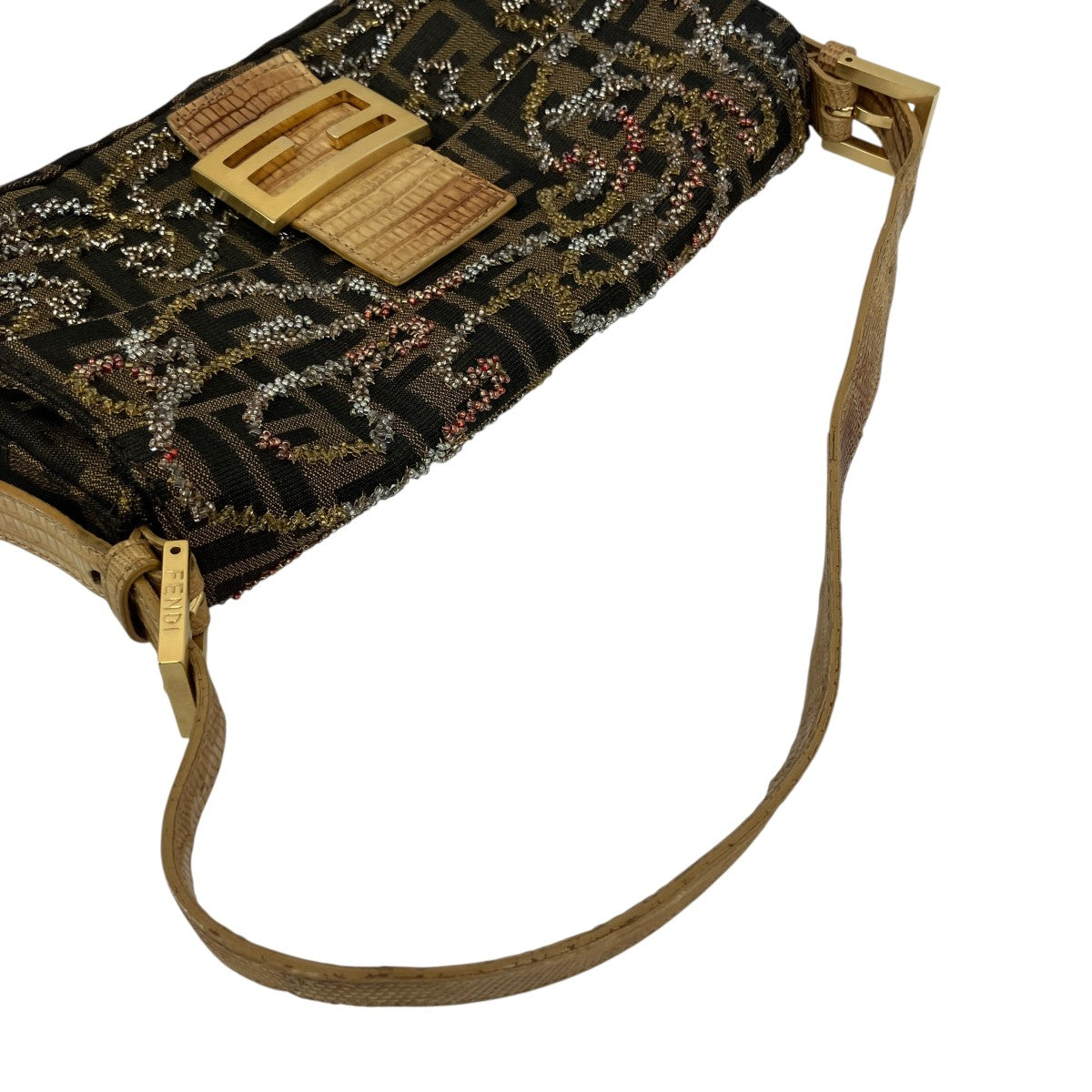 FENDI マンマバケット ビジューズッカ柄ショルダーバッグ 古着・中古-5枚目のアイテム画像