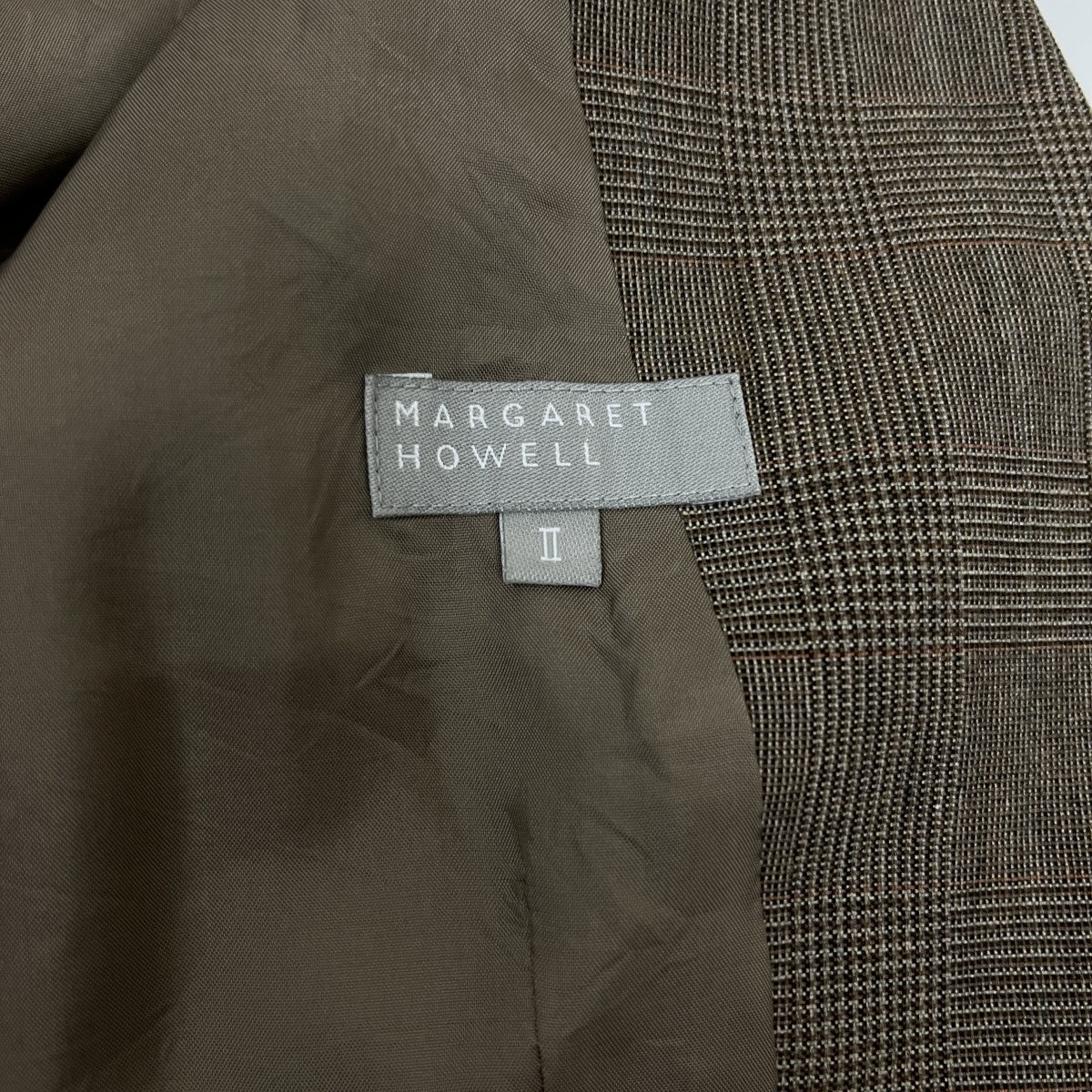 MARGARET HOWELL idea グレンチェックテーラードジャケット 古着・中古-6枚目のアイテム画像