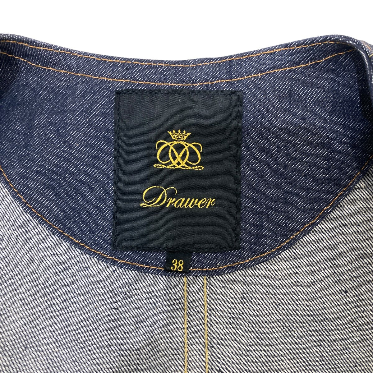 Drawer(ドゥロワー) ノーカラーデニムジャケット6522-277-0427 6522