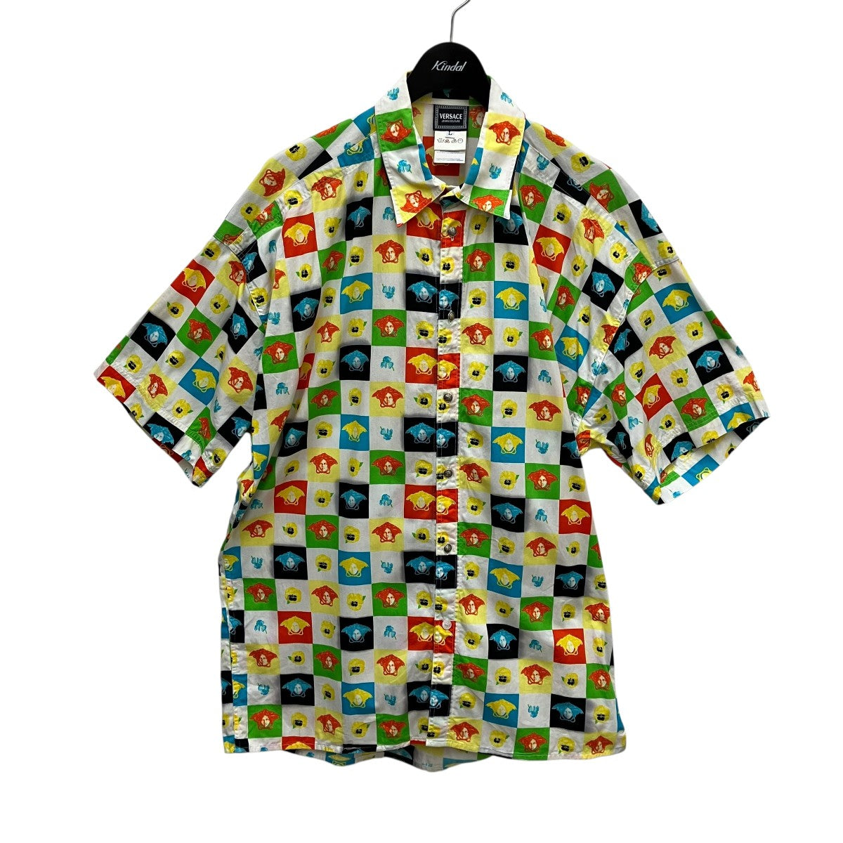 VERSACE JEANS COUTURE 総柄半袖シャツ 古着・中古-1枚目のアイテム画像