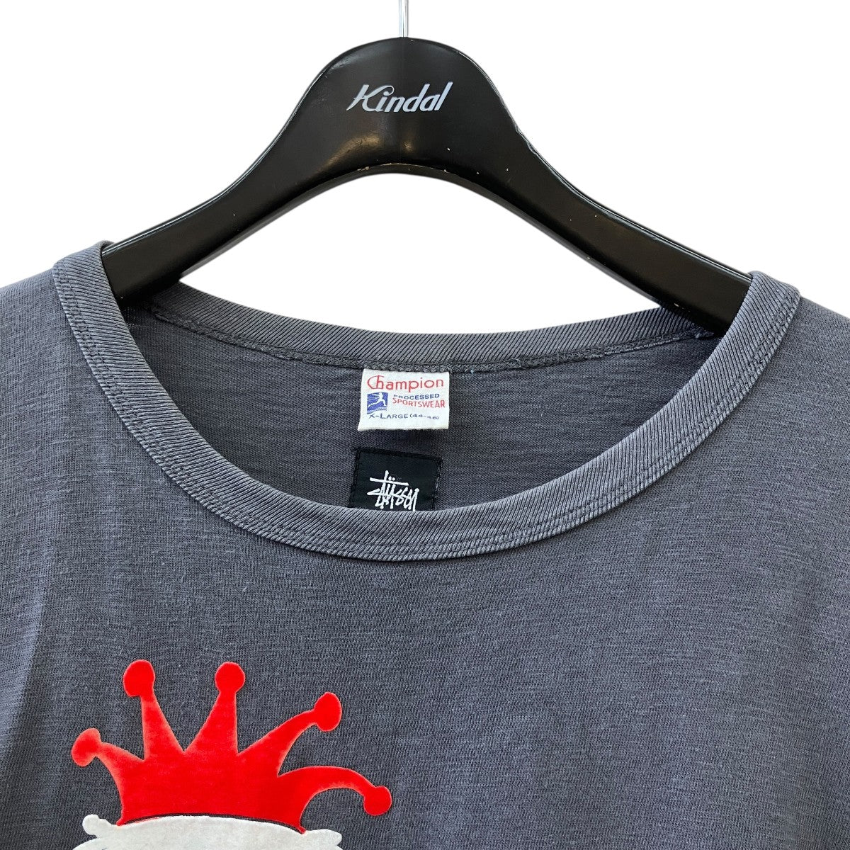 【STUSSY】 半袖 Tシャツ Champion/チャンピオン stussy×Champion 半袖Tシャツ グレー サイズ XL｜【公式】カインドオル