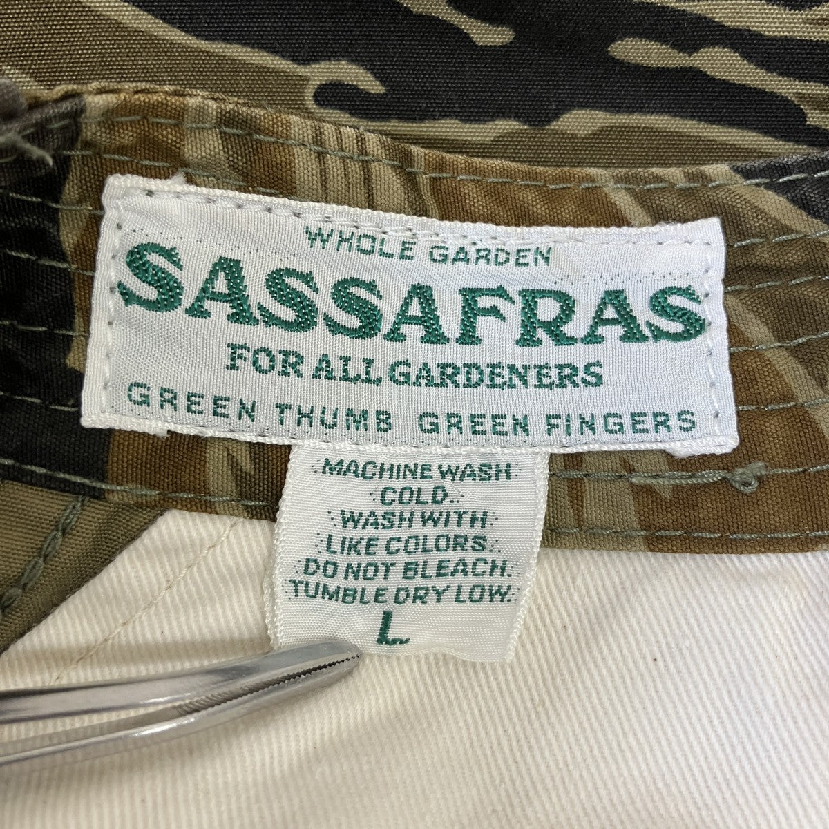 SASSAFRAS(ササフラス) タイガーカモショートパンツ グリーン サイズ L