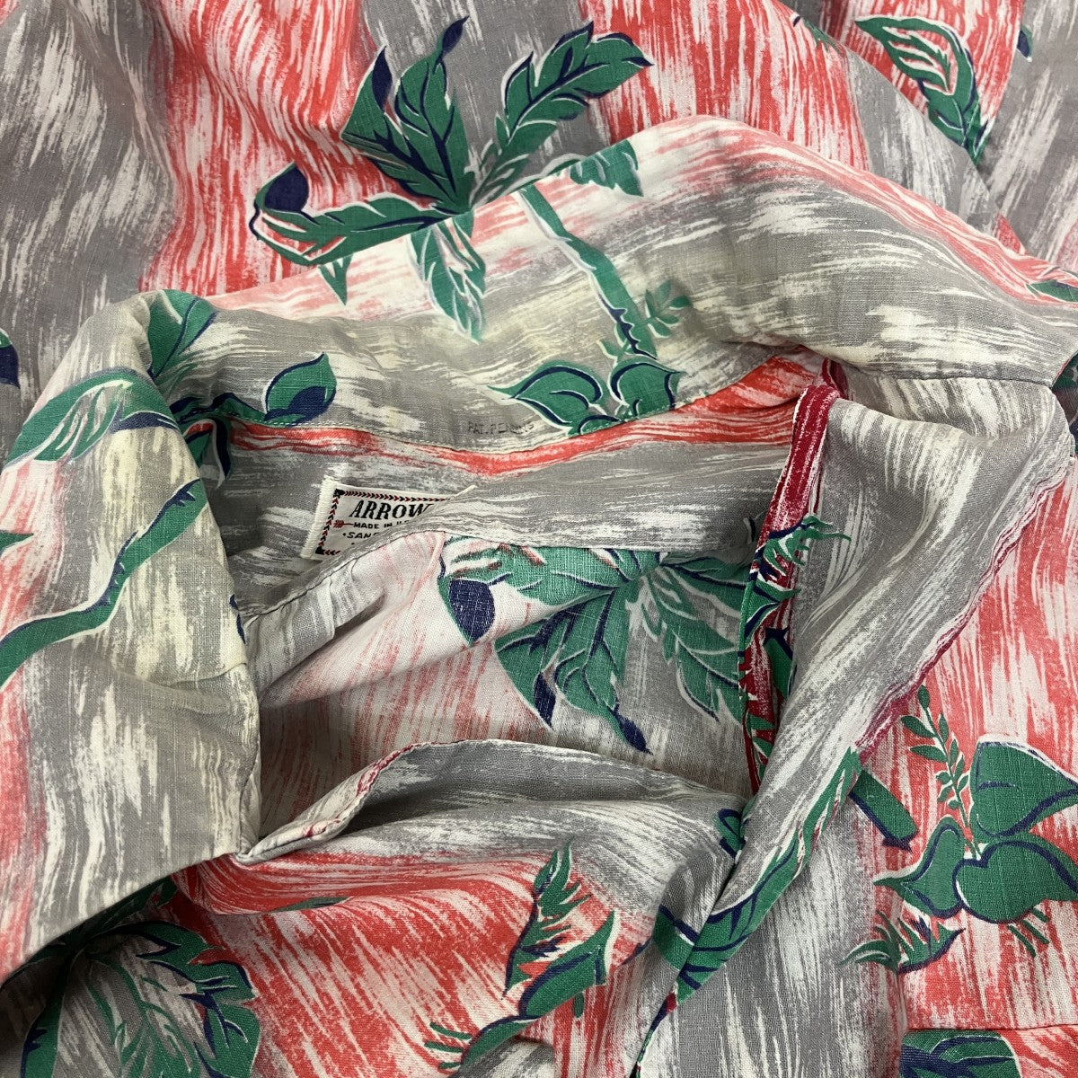 ARROW 50’s vintage総柄アロハシャツ 古着・中古-5枚目のアイテム画像