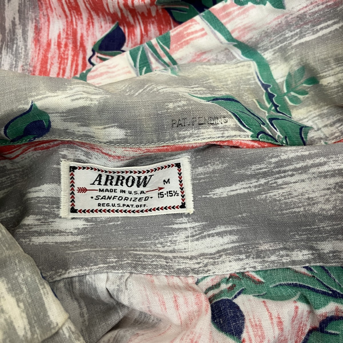 ARROW 50’s vintage総柄アロハシャツ 古着・中古-7枚目のアイテム画像