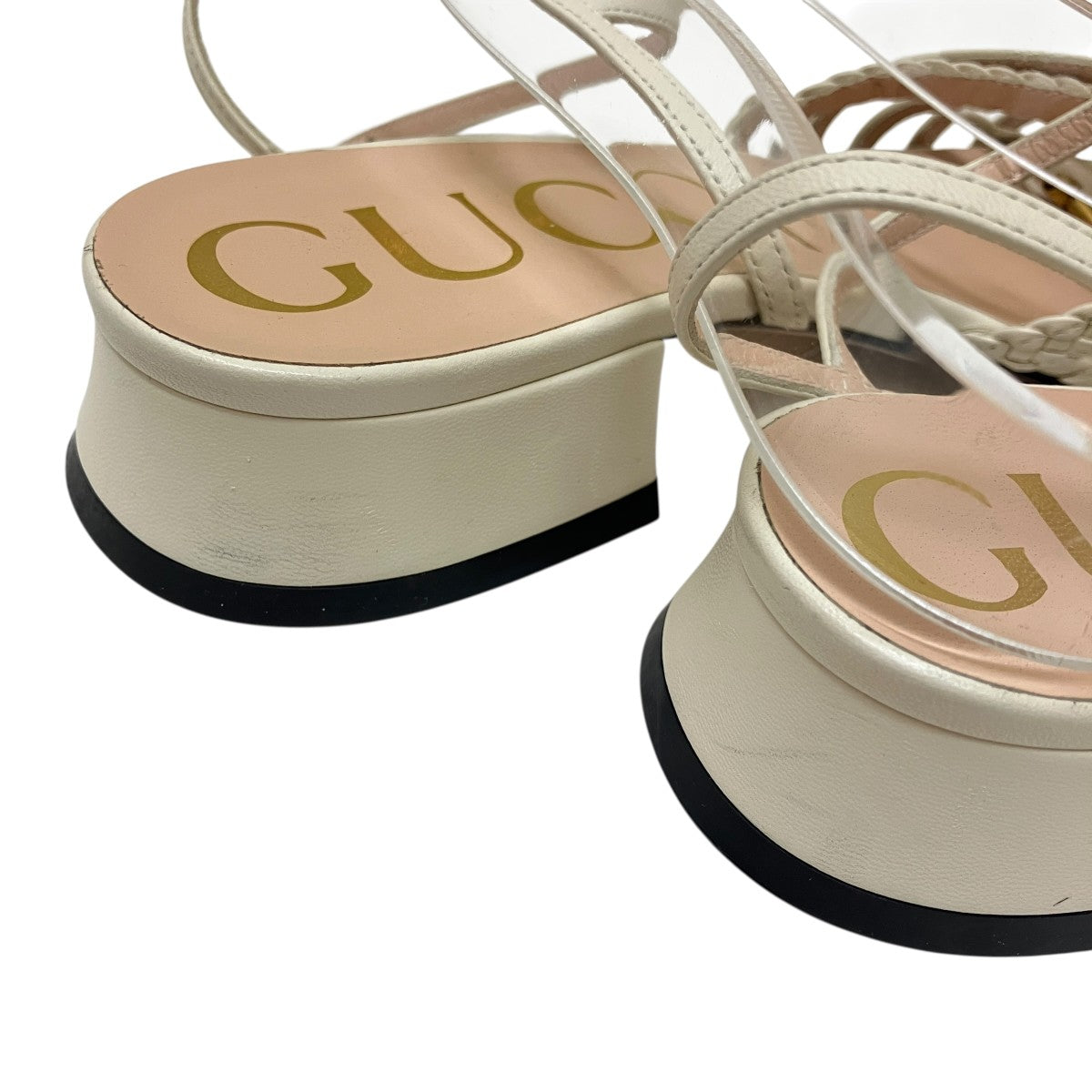 GUCCI(グッチ) レザーサンダル ホワイト サイズ 36 1/2｜【公式