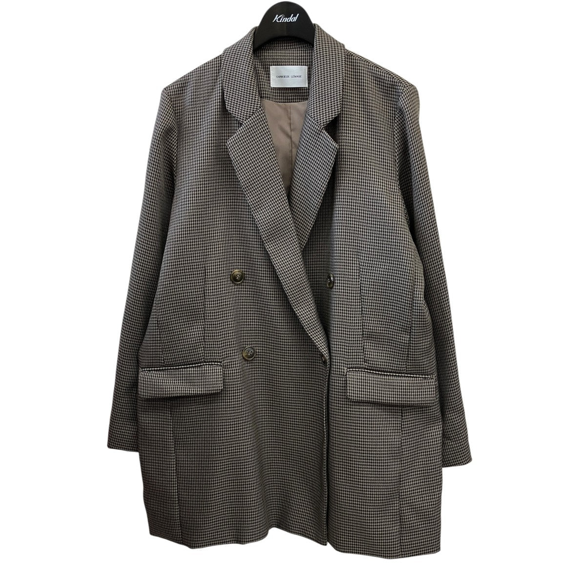 CAPRICIEUX LE’MAGE ガンクラブチェックダブルブレステッドジャケットLEZ1041107A0003 古着・中古-1枚目のアイテム画像