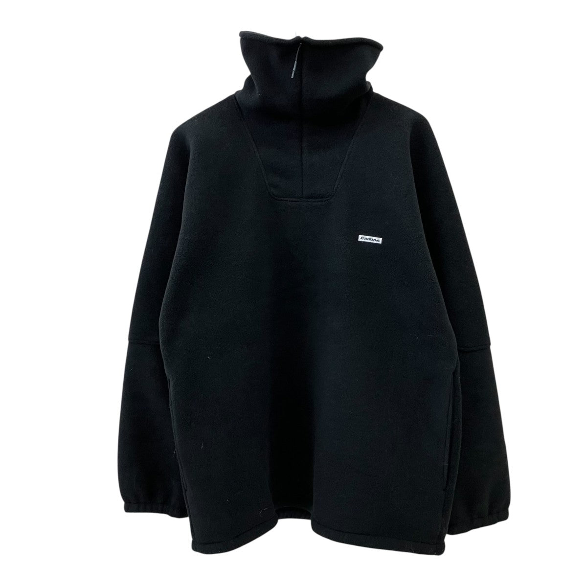 recycled polyester fleece cycling jacket blackフリースハーフジップジャケット