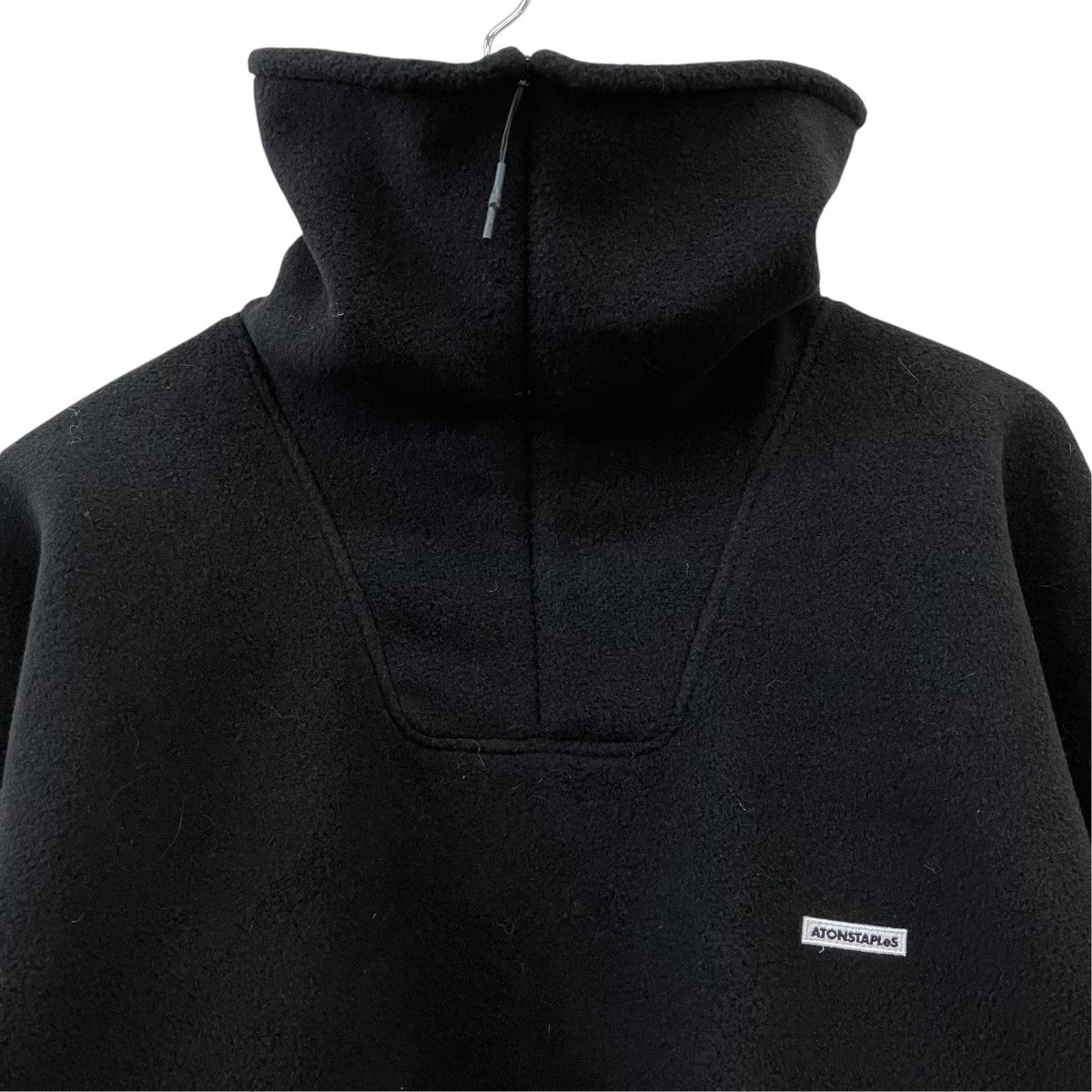 recycled polyester fleece cycling jacket blackフリースハーフジップジャケット