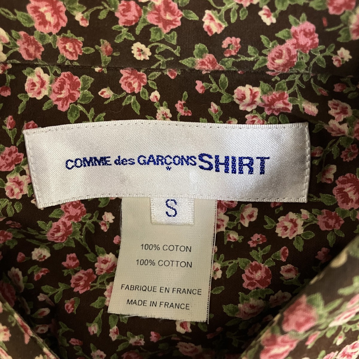 COMME des GARCONS SHIRT 花柄半袖シャツS16062-X 古着・中古-5枚目のアイテム画像