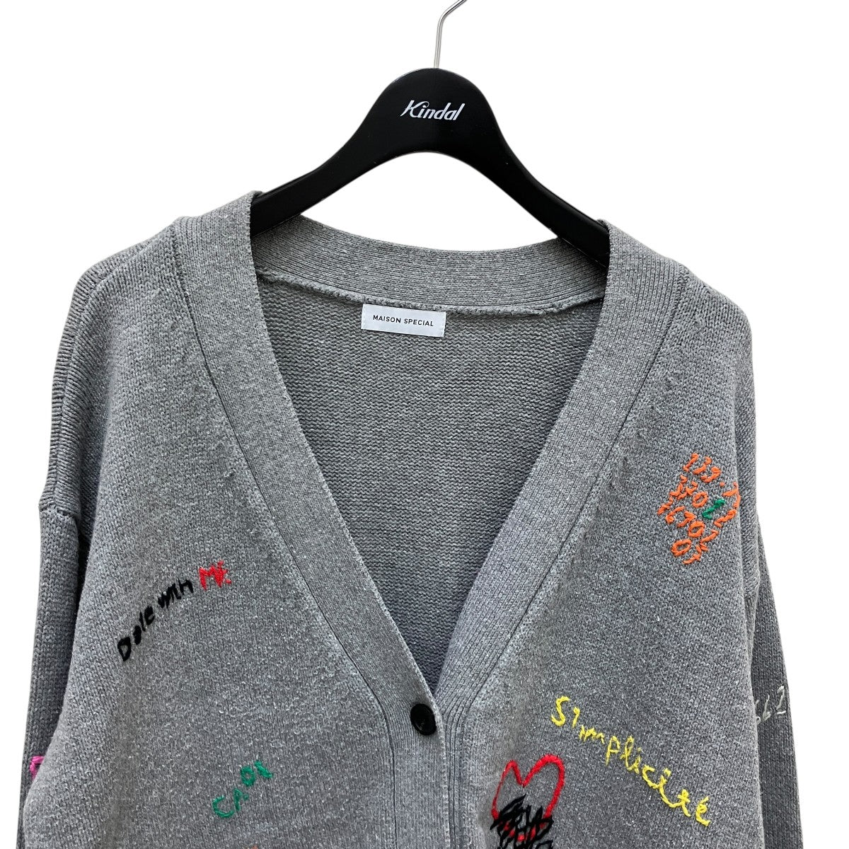 Life Word Embroidery Knit Cardigan刺繍カーディガン21232365306