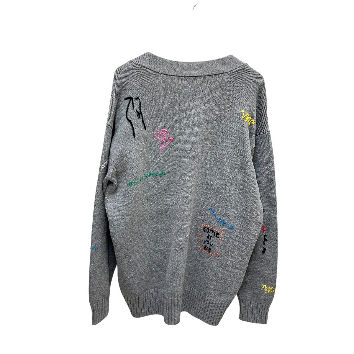 Life Word Embroidery Knit Cardigan刺繍カーディガン21232365306