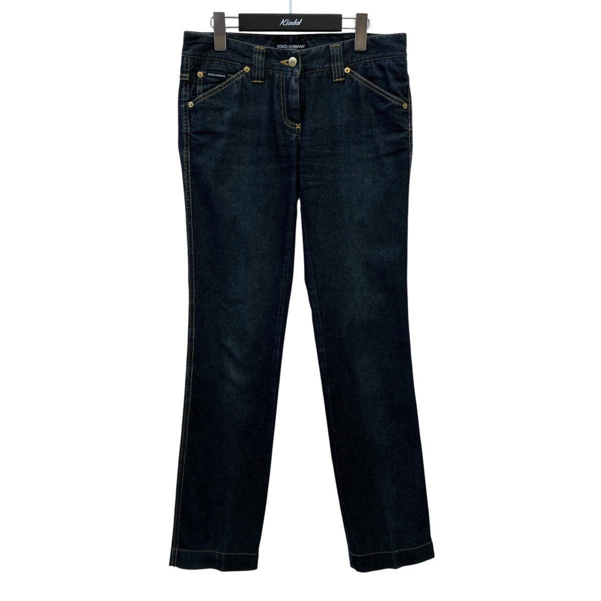 DOLCE ＆ GABBANA ゴールドラメデニムパンツ 古着・中古-1枚目のアイテム画像