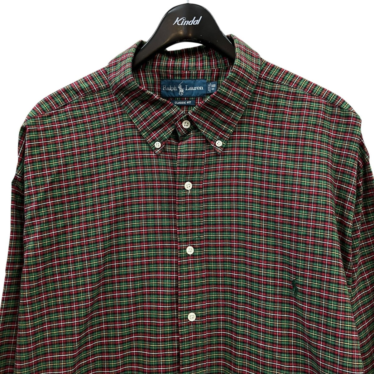 RALPH LAUREN チェックボタンダウンシャツ 古着・中古-3枚目のアイテム画像