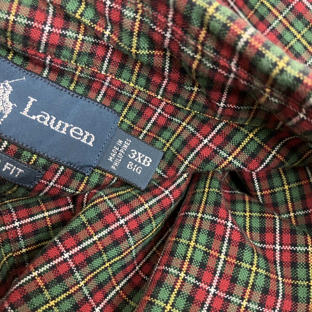 RALPH LAUREN チェックボタンダウンシャツ 古着・中古-6枚目のアイテム画像
