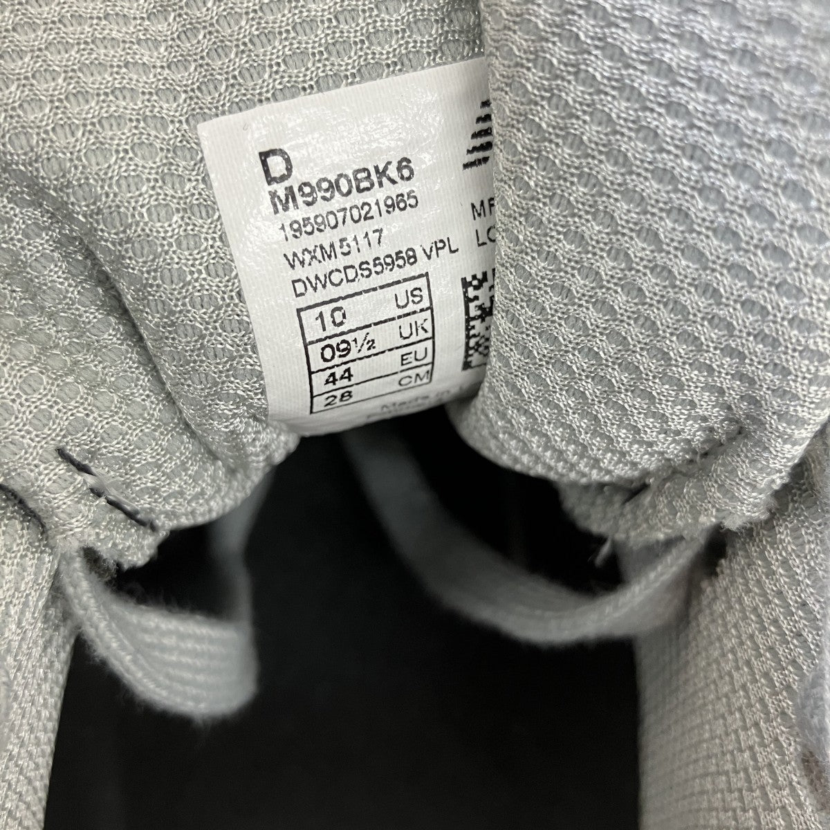 NEW BALANCE ローカットスニーカーM990BK6 古着・中古-6枚目のアイテム画像