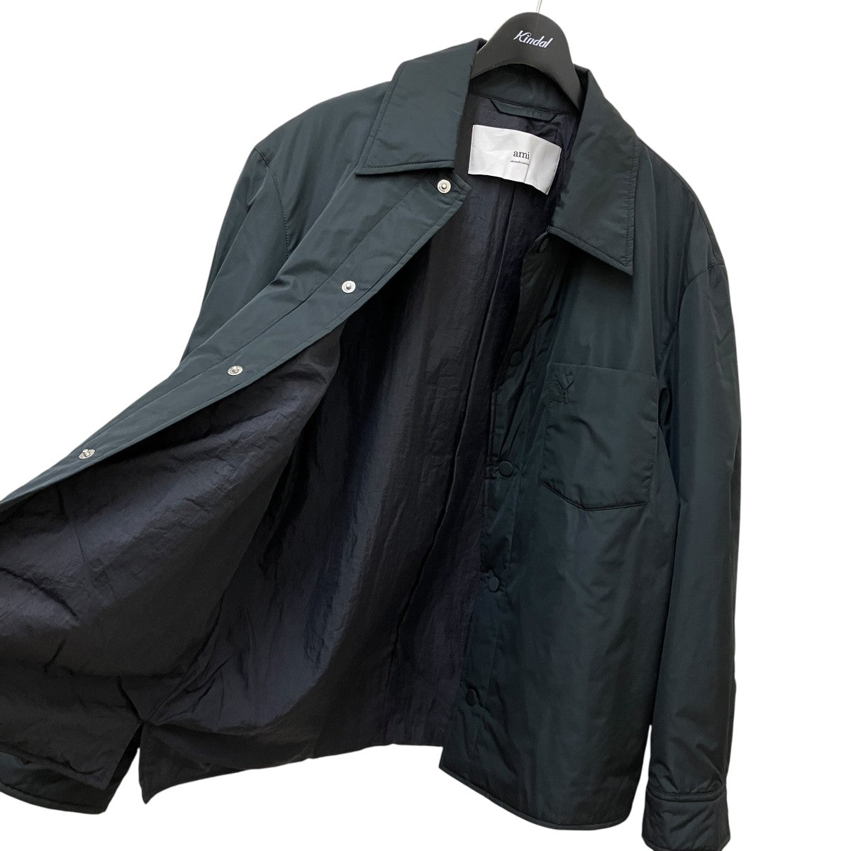 AMI PARIS テクニカルタフタ パデッド オーバーシャツ長袖シャツHJK829 PL0039 古着・中古-4枚目のアイテム画像