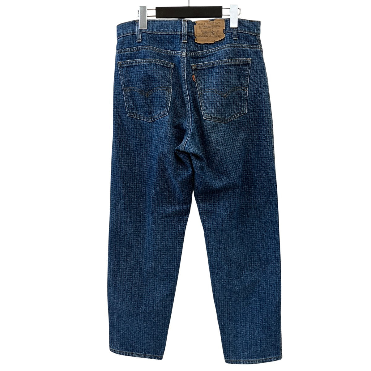 LEVI’S 40550 80’ｓvintage オレンジタブハウンドトゥースデニムパンツ 古着・中古-2枚目のアイテム画像