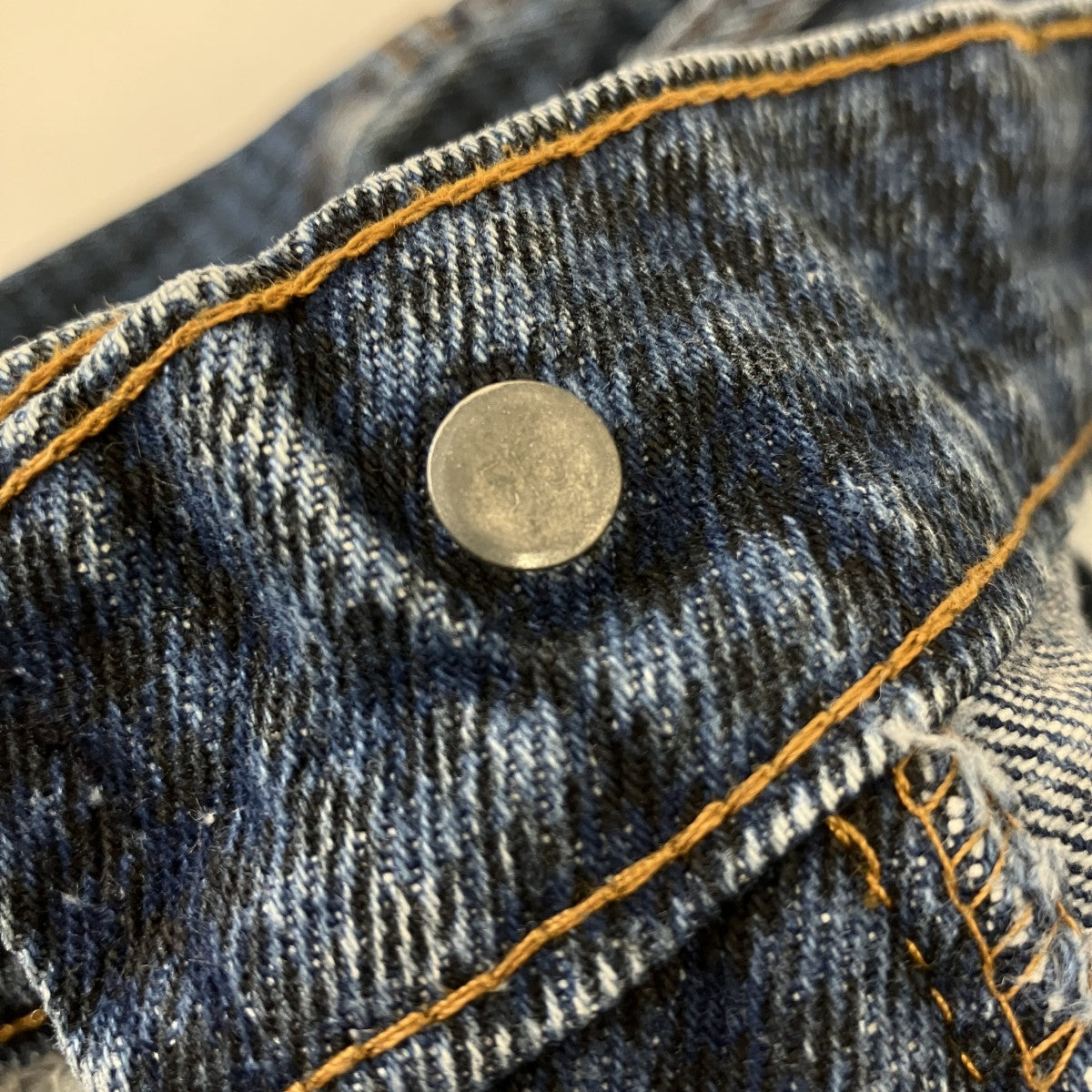 LEVI’S 40550 80’ｓvintage オレンジタブハウンドトゥースデニムパンツ 古着・中古-8枚目のアイテム画像