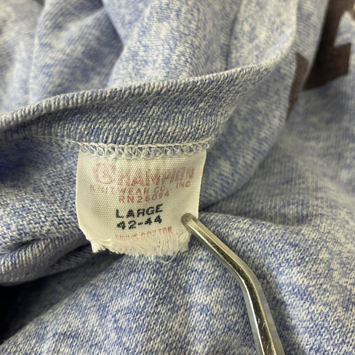 Champion ランタグ 60’ｓvintage 霜降り染み込みTシャツ 古着・中古-6枚目のアイテム画像