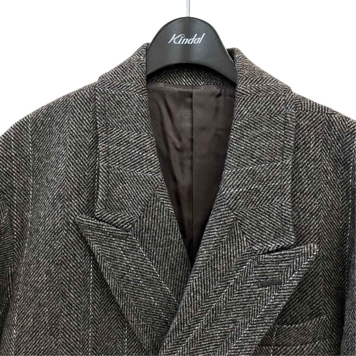 ヘリンボーンツイードコートW CHESTERFIELD COAT