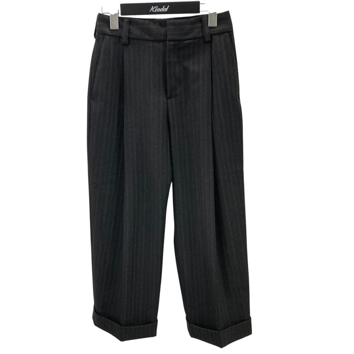 MARGARET HOWELL Lovat morning stripe wool twillストライプパンツ578-0243602 古着・中古-1枚目のアイテム画像