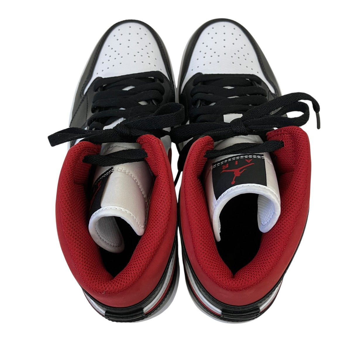 NIKE Air Jordan 1 Mid White Gym Red Blackハイカットスニーカー554724-122 古着・中古-4枚目のアイテム画像