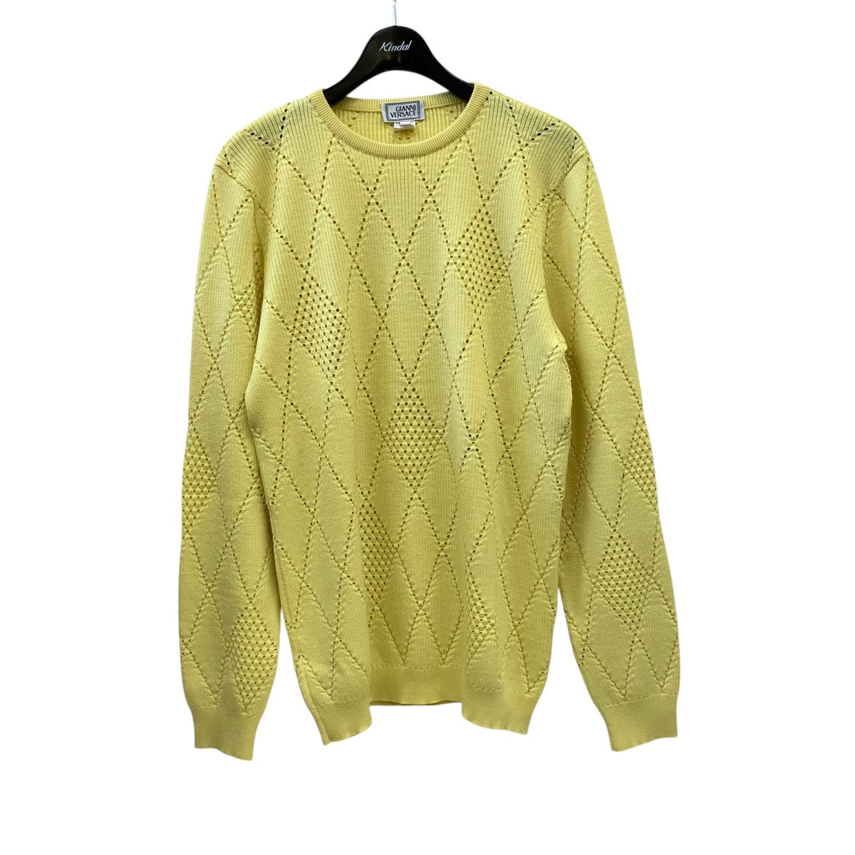 GIANNI VERSACE ダイヤパターンニット 古着・中古-1枚目のアイテム画像