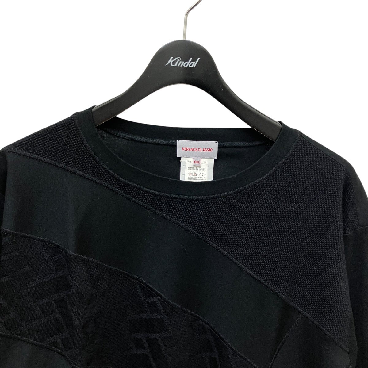 VERSACE CLASSIC(ヴェルサーチェ クラシック) 切替カットソー ブラック
