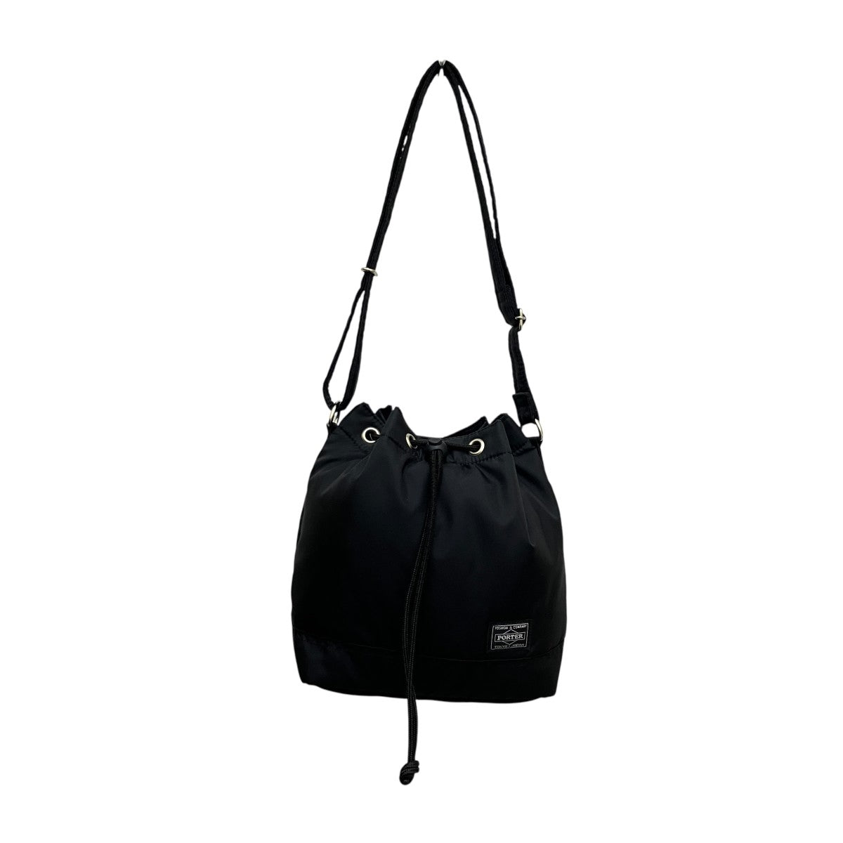 PORTER×COMME des GARCONS 巾着ショルダーバッグLZ-K 201 古着・中古-1枚目のアイテム画像