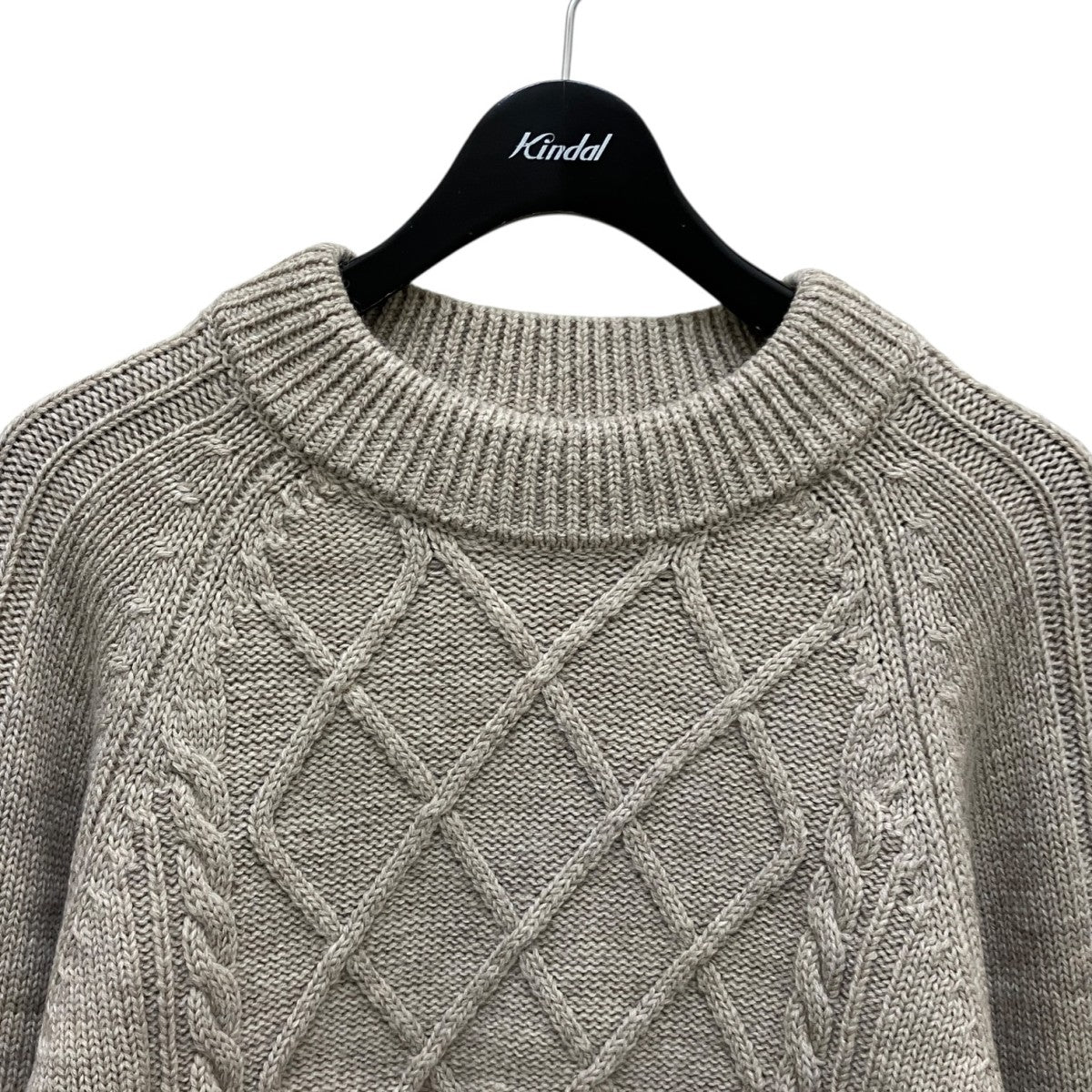 23AWNATURAL WOOLケーブルニット579-3260008