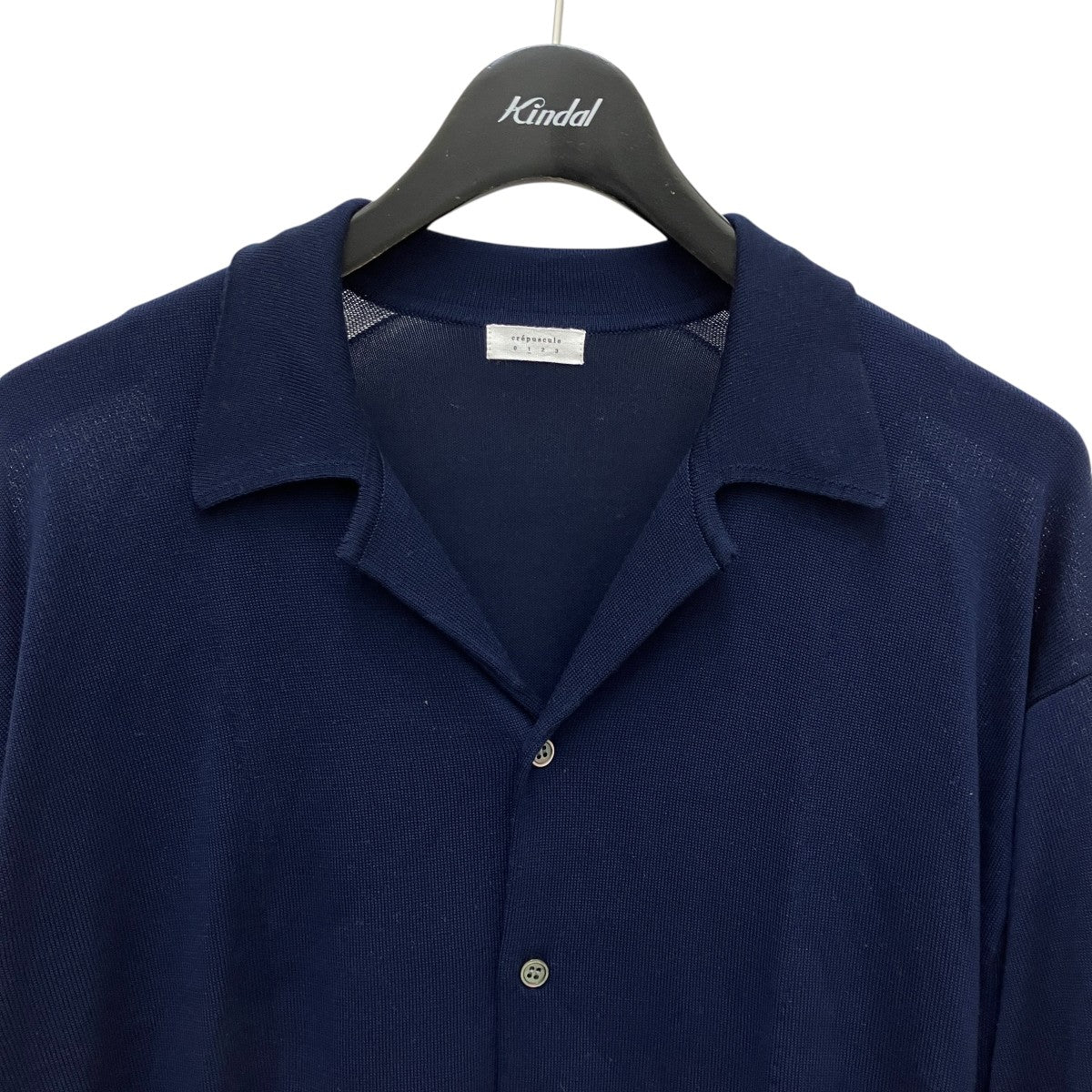 crepuscule Open collar knit shirtシルク混カーディガン2503-046 古着・中古-2枚目のアイテム画像