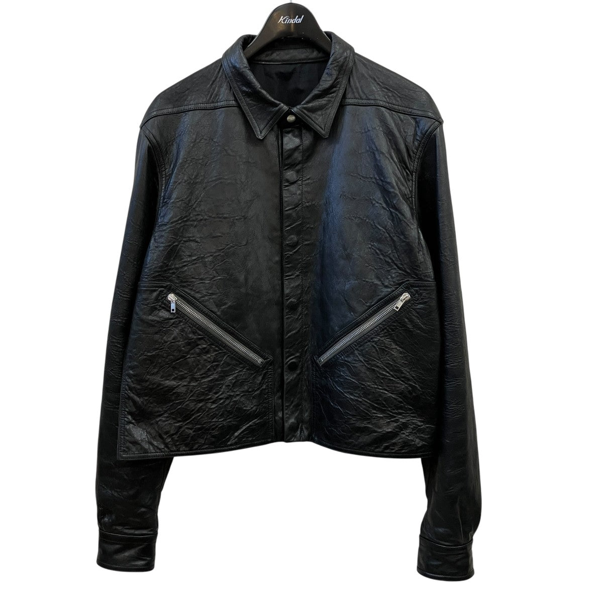 RICK OWENS TOUR ALICE SHIRTレザージャケットRU01F2742-LBE 古着・中古-1枚目のアイテム画像