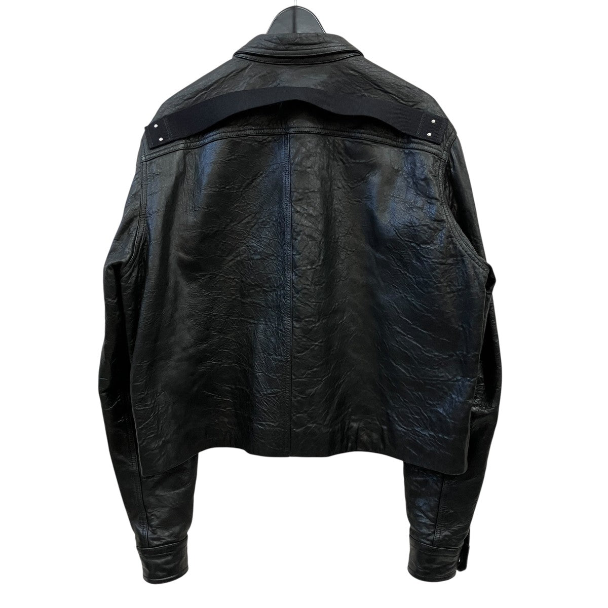 RICK OWENS TOUR ALICE SHIRTレザージャケットRU01F2742-LBE 古着・中古-2枚目のアイテム画像