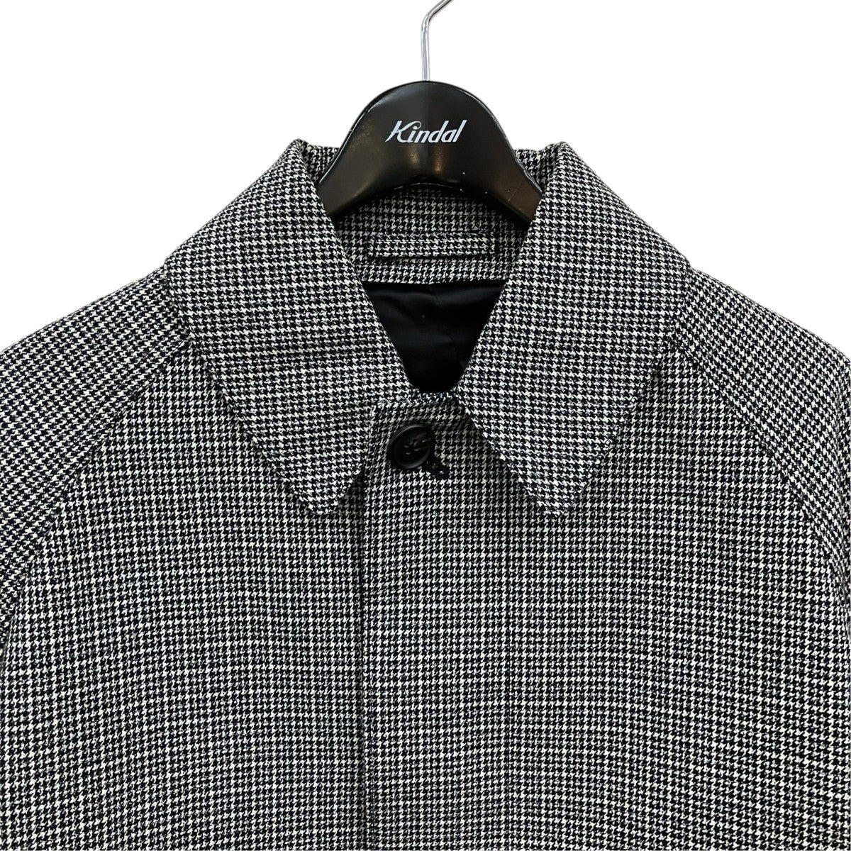 MAATEE＆SONS ハメ袖 Balmacaan (Black Ecru)ステンカラーコート 古着・中古-2枚目のアイテム画像
