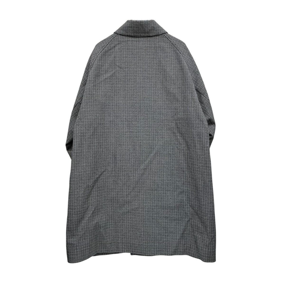 MAATEE＆SONS ハメ袖 Balmacaan (Black Ecru)ステンカラーコート 古着・中古-4枚目のアイテム画像