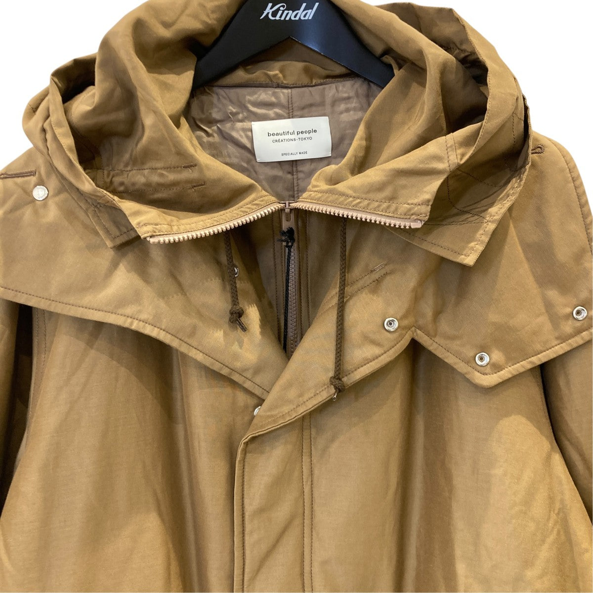 double-front cotton silk mods coatモッズコート1435103009