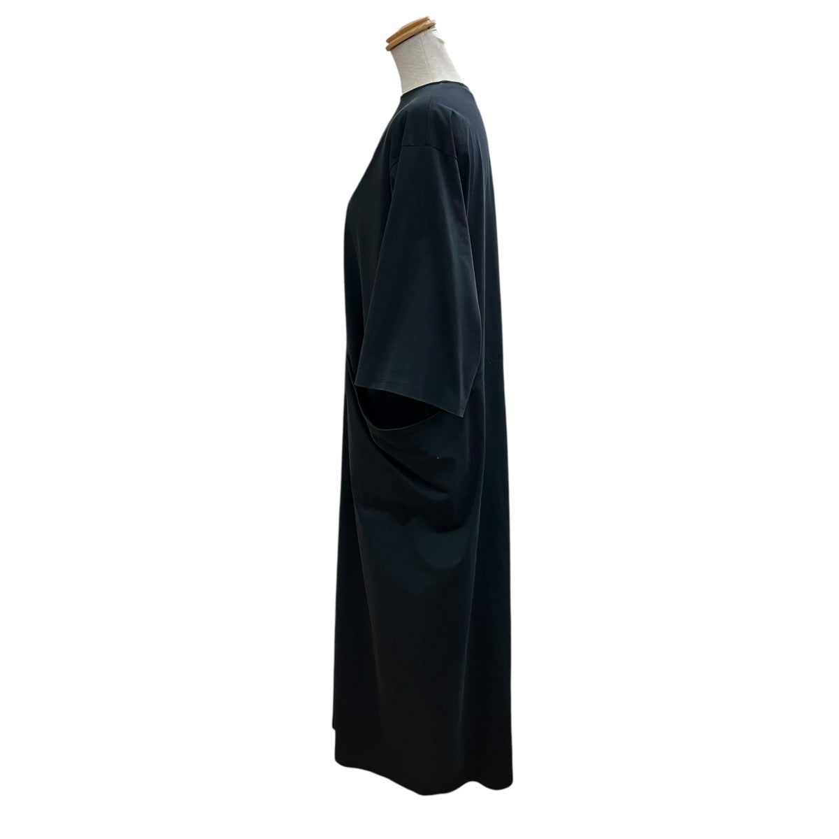 High gauge jersey drape pocket dress半袖ワンピースS21SL-DR12