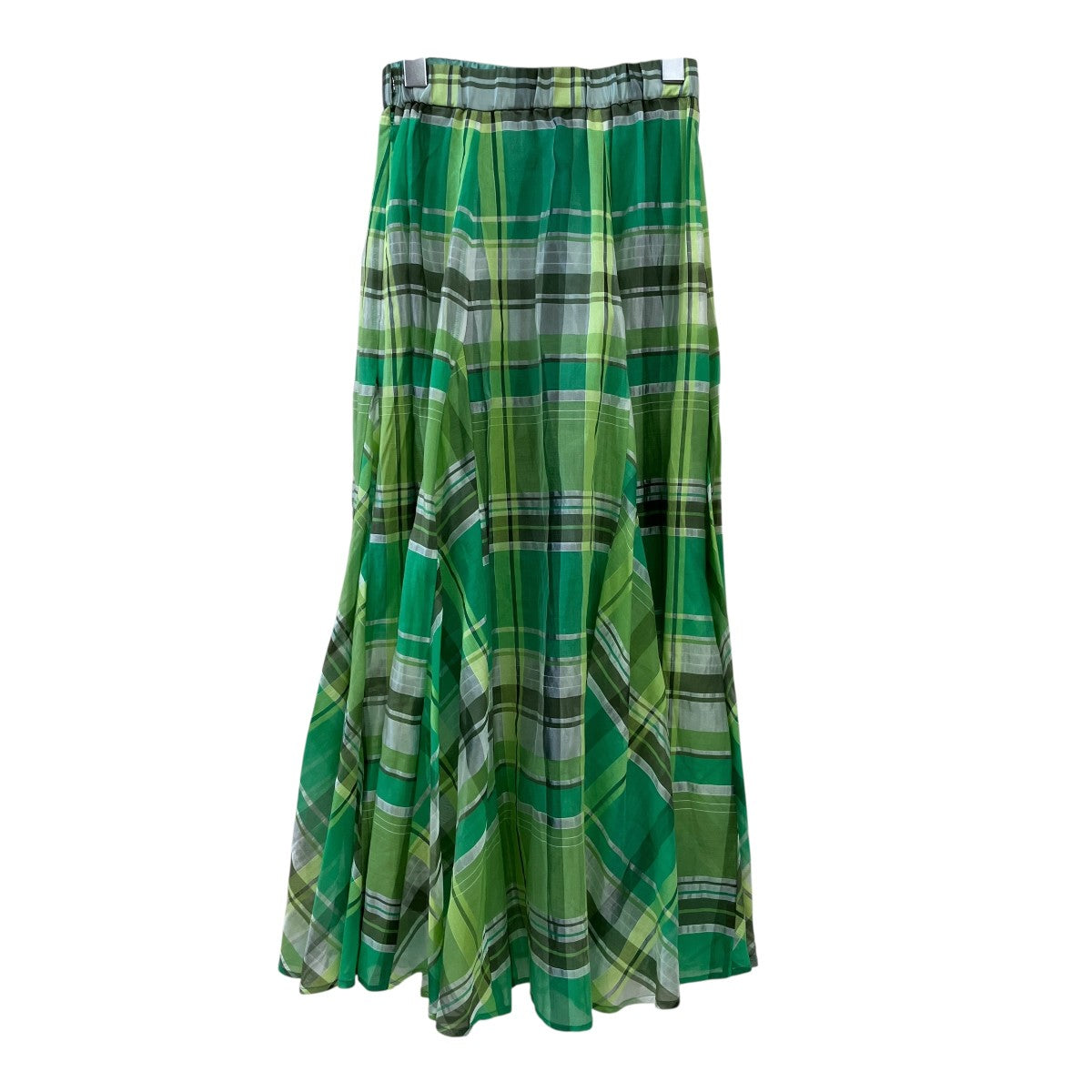 AMERI SHEER CHECK FLARE SKIRTチェックシアーチェックフレアスカート01210960960 古着・中古-2枚目のアイテム画像
