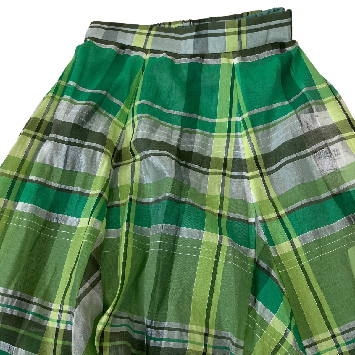 AMERI SHEER CHECK FLARE SKIRTチェックシアーチェックフレアスカート01210960960 古着・中古-3枚目のアイテム画像